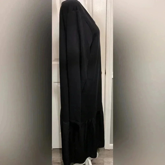 LOGO by Lori Goldstein XL Women’s Long Sleeve Black Dress with pockets- pristine - Picture 3 of 10